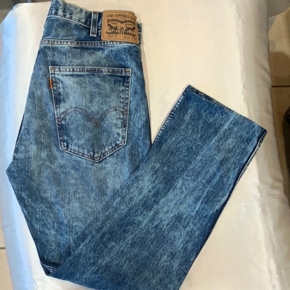 COPY - Levi's 505C Blue Straight Jeans with Vintage Wash